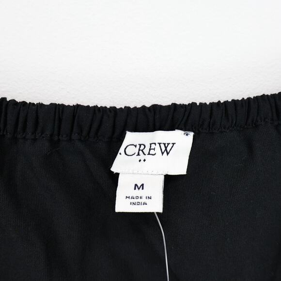 J.Crew Factory Contrast Blanket Stitch Off The Shoulder Top Cotton Size M NWT - Picture 4 of 8